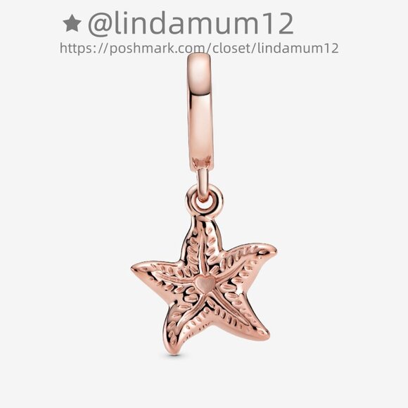 Pandora Sparkling Starfish Dangle Charm - Picture 3 of 6